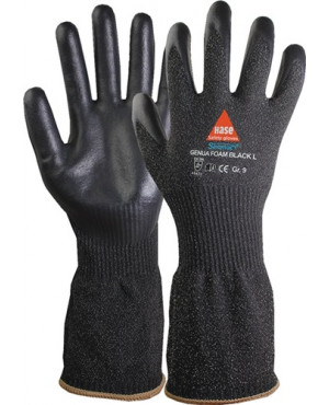Schnittschutzhandschuhe Genua Foam black long Gr.10 schwarz Sinomac® Garn 10 PA