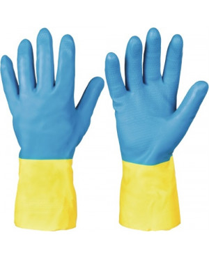 Chemiehandschuh Kenora Gr.10 blau/gelb EN 388,EN 374 Kat.III
