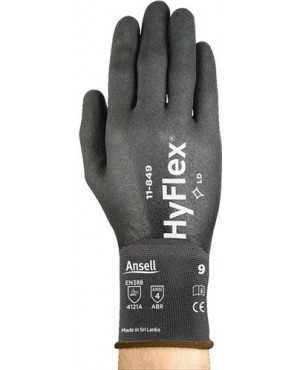 Handschuhe HyFlex 11-849 Gr.8 schwarz Spandex/Nylon m.Nitrilschaum EN 388 Kat.II