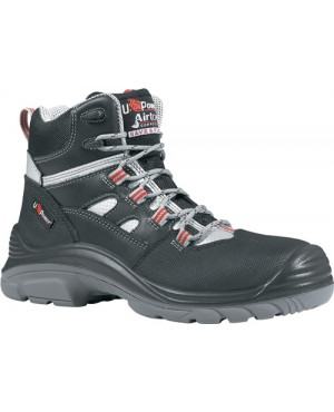 Sicherheitsstiefel Cross Gr. 46 schwarz/grau/rot Leder/Mesh S3 SRC EN20345
