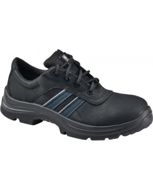 Sicherheitsschuh Andy Low Gr.45 schwarz m.blauen Besätzen Leder S3 SRC EN20345