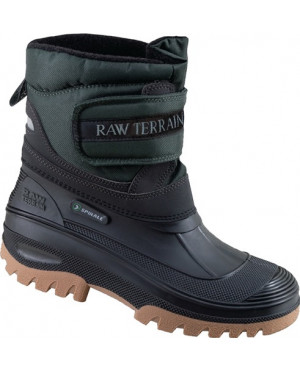 Winterstiefel Gr. 47 schwarz Nylon/PVC Webpelzfutter/Klettverschluss Spirale