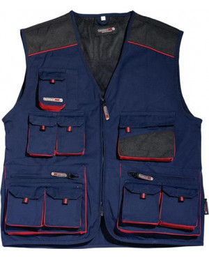 Weste Gr. 48 marine/schwarz/rot 65% PES/35 % CO TerraTrend