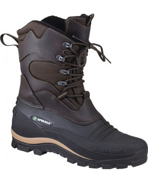 Winter-Schnürstiefel Bernd Gr. 47 braun/schwarz Nylon/PVC Webpelzfutter Spirale
