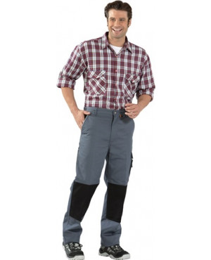 Bundhose Canvas 320 Gr.48 grau/schwarz 65% PES/35% CO PLANAM