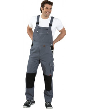 Latzhose Canvas 320 Gr.54 grau/schwarz 65% PES/35% CO PLANAM