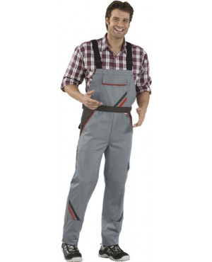 Latzhose Highline Gr.58 schiefer/schwarz/rot 65% PES/35% CO PLANAM