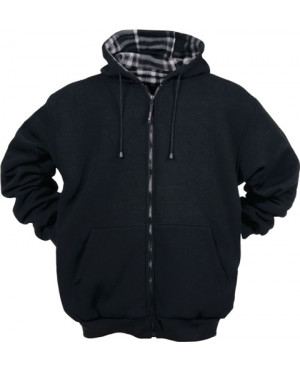Thermowendejacke Gr. XXXL schwarz-weiß kariert/schwarz uni 100%PES