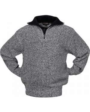 Pullover Gr.XXL schwarz/weiß-meliert 100% PES