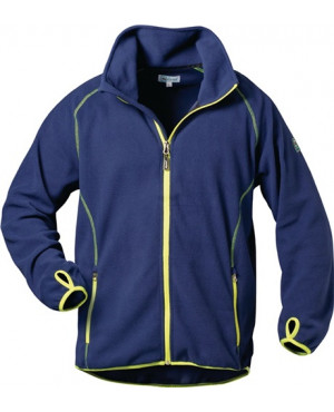 Fleecejacke Brandon Gr.XL marine/gelb 100%PES FELDTMANN