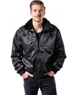 Kombi-Pilotenjacke 4 in 1 PROMAT Gr.M 50/52 schwarz 60% PES/40% CO