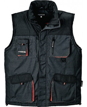 Weste Gr. M dunkelgrau/schwarz/orange 65% CO/35% PES TERRATREND