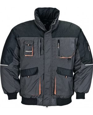 Pilotenjacke Gr.XXL dunkelgrau/schwarz/orange 65% PES/35% CO TERRATREND