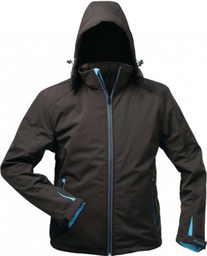 Wintersoftshelljacke Uranos Gr.S schwarz/blau 96% PES/4% EL
