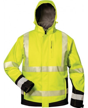 Warnschutz-Softshelljacke Melvin Gr. M gelb/schwarz 100% PES ELYSEE