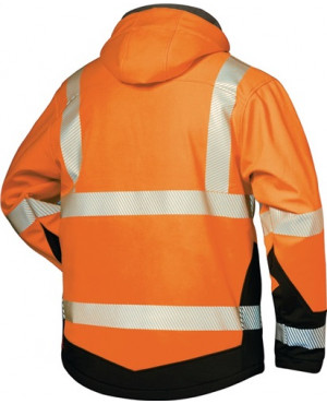 Warnschutz-Softshelljacke Lukas Gr. XL orange/schwarz 100% PES ELYSEE