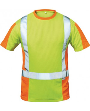 Warnschutz T-Shirt Utrecht Gr.L gelb/orange 75% PES/25% CO FELDTMANN