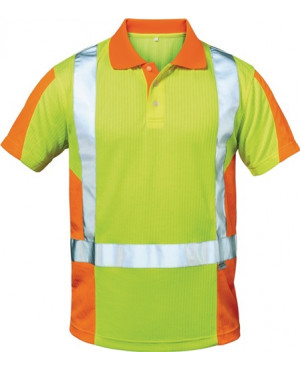 Warnschutz-Poloshirt Zwolle Gr. XL gelb/orange 75% PES/25% CO Feldtmann
