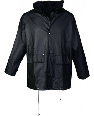 PU Regenschutz-Jacke Gr. L schwarz 100%PES