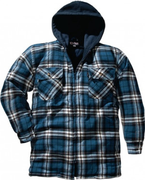 Thermojacke Schottland Gr. XL blau/schwarz/weiß-kariert 100%CO Scheibler