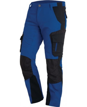 Arbeitshose FLORIAN Gr. 52 royal/schwarz 50% CO/50% PES