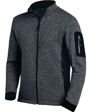 Strick-Fleecejacke CHRISTOPH Gr.L anthrazit/schwarz 100%PES FHB