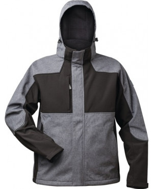 Softshelljacke TAU Gr.XXXL grau/schwarz 100% PES FELDTMANN