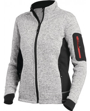 Damen-Strick-Fleecejacke MARIEKE Gr.L grau/schwarz 100%PES FHB