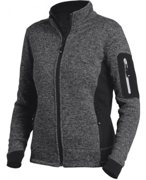 Damen-Strick-Fleecejacke MARIEKE Gr.L anthrazit/schwarz 100%PES FHB