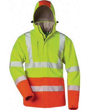 Warnschutz-Softshelljacke HENNING Gr.XL gelb/orange 100% PES FELDTMANN