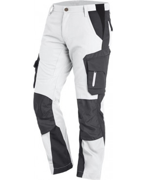 Arbeitshose FLORIAN Gr.58 weiß/anthrazit 50% CO/50% PES