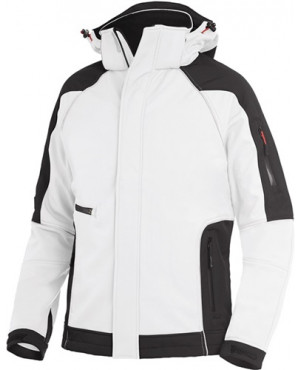 Softshelljacke WALTER Gr.L weiß/anthrazit 96%PES/4%EL