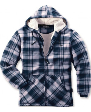 Thermojacke Vancouver Gr.XXL blau/beige-kariert 100%PES SCHEIBLER