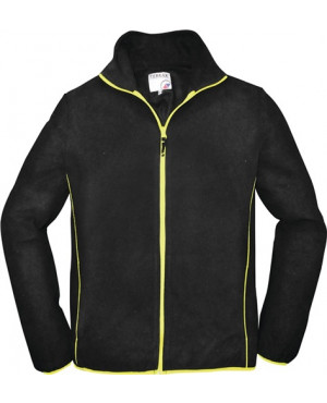 Herren Fleecejacke Gr.M schwarz/limette 100%PES