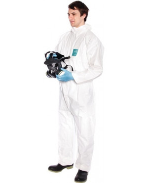 Schutzoverall MICROGARD 1800 COMFORT,Mod 195 Gr.L weiß/blau Kat.III MICROGARD