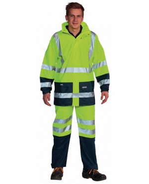 Warnschutz-Regenhose HIGH-VIS Gr. XXXL gelb/marine 25%PUR/75% PES OCEAN