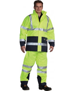 Multinorm Warnschutzjacke 5 in 1 Gr. XL gelb/marine 98% PES/2% Carbon Ocean