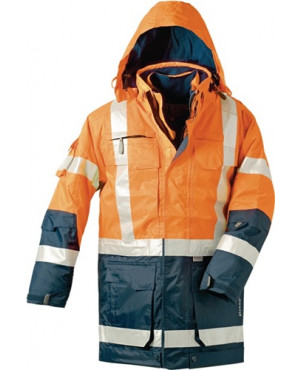 Warnschutz-Parka Gr. M orange/marine 100% PES ELYSEE