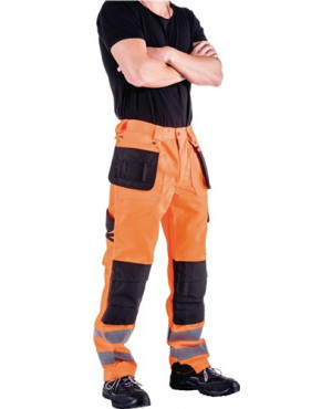 Warnschutz-Bundhose Gr. 56 orange/schwarz 80% PES/20% CO