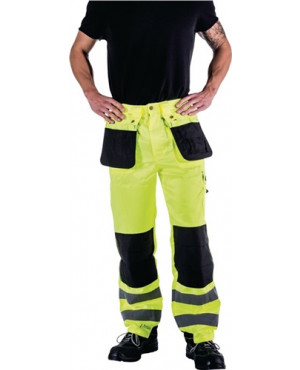 Warnschutz-Bundhose Gr. 52 gelb/schwarz 80% PES/20% CO