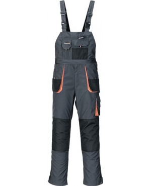 Herrenlatzhose Gr.50 dunkelgrau/schwarz/orange 65% PES/35% CO TERRATREND