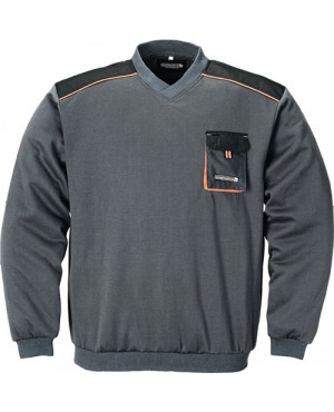 Pullover Gr.XXL dunkelgrau/schwarz/orange 100% PES TERRATREND