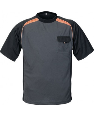T-Shirt Gr.XXL dunkelgrau/schwarz/orange 50% PES/50% Cool Dry