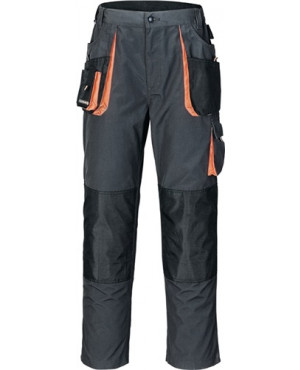 Herrenhose Gr. 56 dunkelgrau/schwarz/orange 65% PES/35% CO