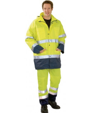 Warnschutz-Parka Gr. M gelb/marine 100% PES Planam