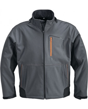 Softshelljacke Gr.L dunkelgrau/schwarz/orange 93% PES/7% EL