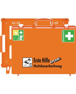Erste Hilfe Koffer Beruf SPEZIAL Holzbearbeitung B400xH300xT150ca.mm orange