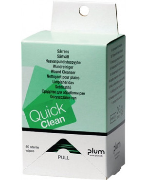 Wundreinigungstuch QuickClean Nachfüllbox f.Erste-Hilfe-Station 40 St./Packung