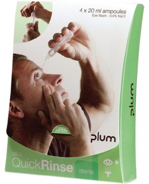 Augenspülampulle QuickRinse Mini 4x20ml 3Jahre(ungeöffnete Flasche)4 St./VE Plum