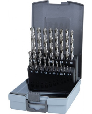 Spiralbohrersatz DIN338 Typ N D.1-10x0,5mm HSS 19tlg.Ku.-Kassette RUKO